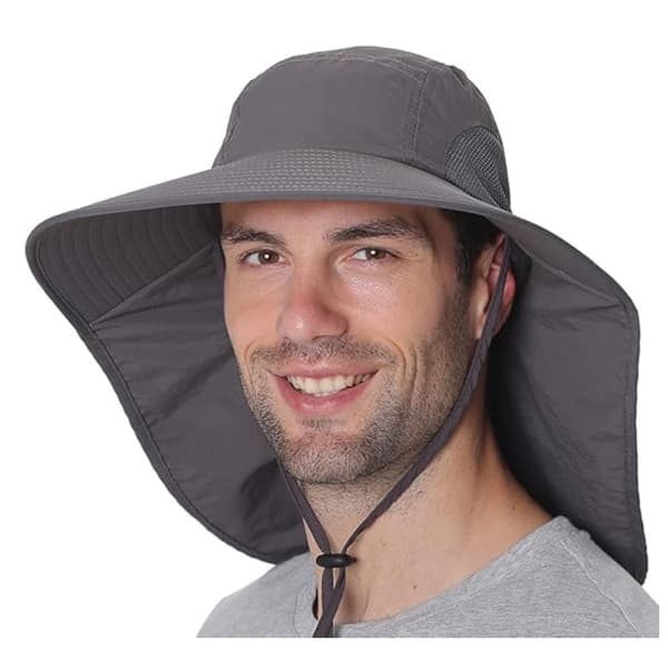 Sommer anti-ultraviolet sol bucket hat (Mørkegrå)
