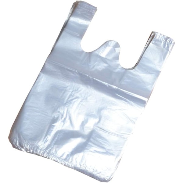 100pcs 24x36cm/9.4x14inch Clear Plastic Vest Bags Vest Style Car