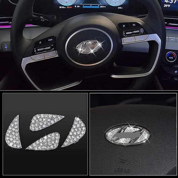 2 sæt Bling-ratlogo-hjulkapsler, der er kompatible med Modern
