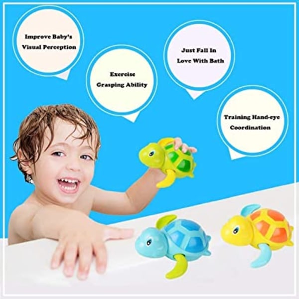 Babyer Badelegetøj Skildpadde Dyr Barn Svømmebassin Legetøj Baby B