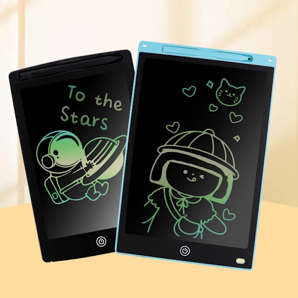 12 Tums Blå LCD Memo Pad för Barn, 4~12 Flickor Pojkar Leksaker, Erasab