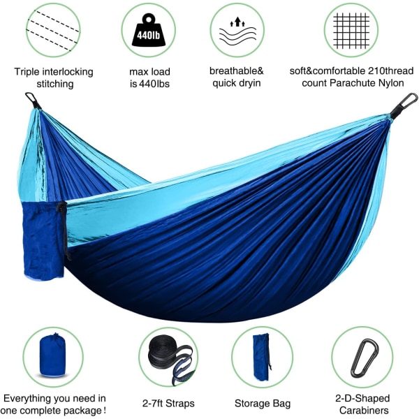 Outdoor Camping Hængekøje - Ultralet, letvægts bærbar nylon