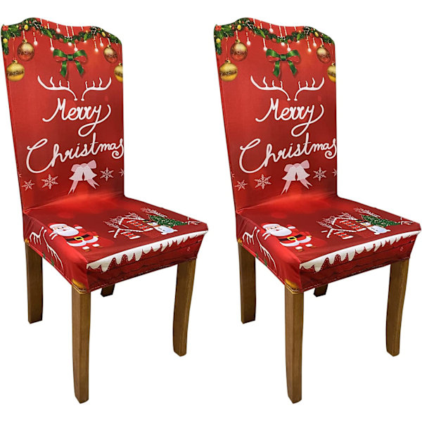 Julmatstolsöverdrag - Set med 2 stretchstolar Prot