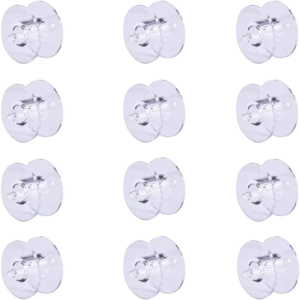 12 stk symaskin spoler, symaskin spoler, gjennomsiktig plast symaskin spoler maskin tilbehør