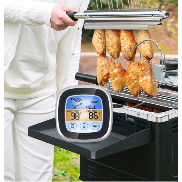 Digitaalinen uuni- ja BBQ-lämpömittari, keittiölämpömittari esivalituksella  5665 | Fyndiq
