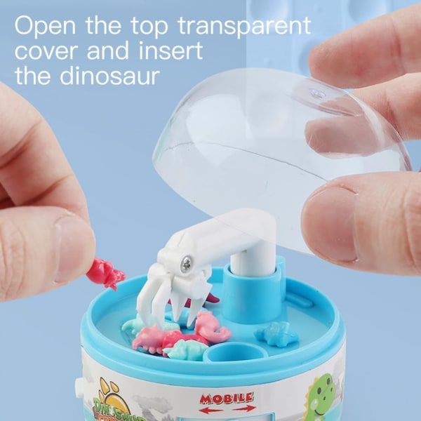 4-pak mini klomaskine børnelegetøj Dinosaur Gribende M
