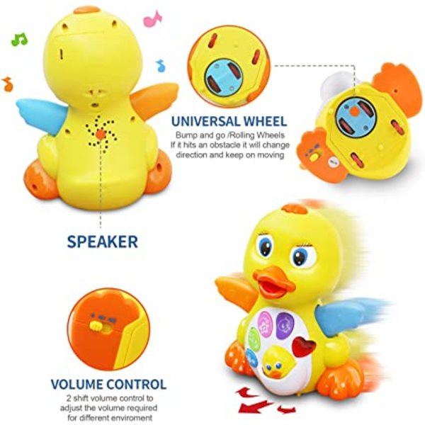 Baby Musical Toys 6/9/12 Månader+, Baby Duck Musical Toy, Inter