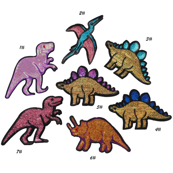 14 kpl lasten brodeerattu laastari, dinosauruksen ompelu/silitysmerkki