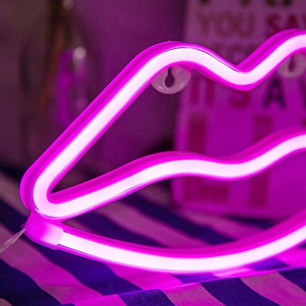 Leppformet neonreklame alltid på Usb/batteridrevet akryl W