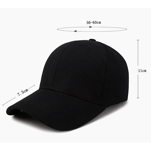 Baseball Cap - Justerbar Størrelse Vinrød
