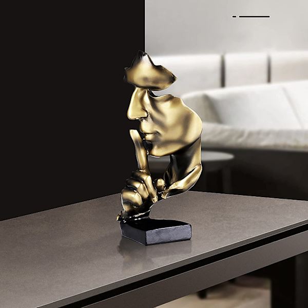 Stilhed er gylden skulptur moderne minimalistisk abstrakt håndværk