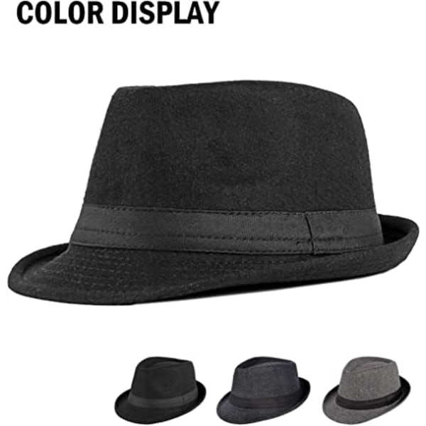 Vedenpitävä Huopahattu Jazz Hattu Taitettava Trilby Hat Retro Style Rol
