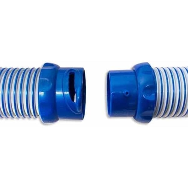 Sæt med 1 Twist Lock-slangesektioner, 1 x 1 m, til hydrauliske poolrensningsrobotter, blå