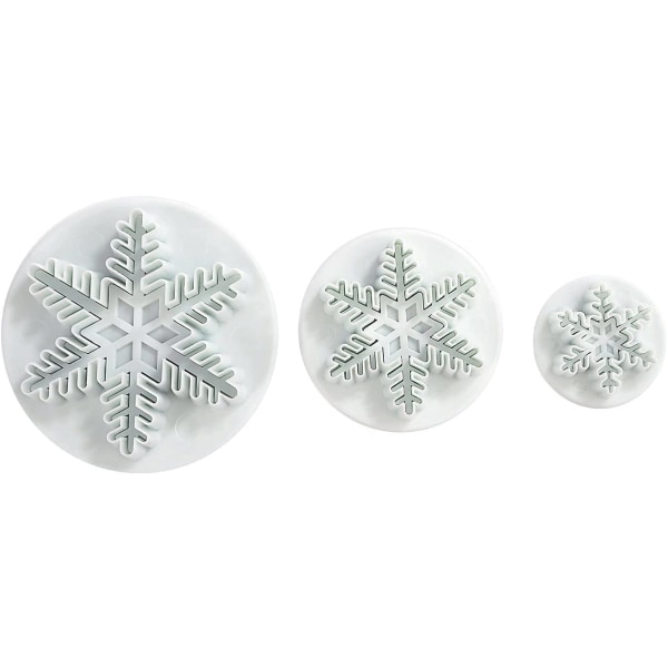 2 Set 3-pack Julkakformar Snöflaska Form för Kakor