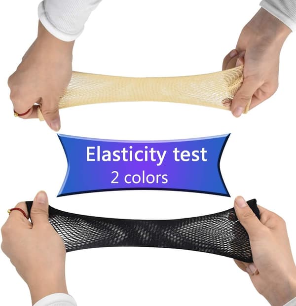 6 stk. Paryk Hætter Hårnet Elastisk Paryk Hætte Bomulds Hætter Mesh Nylon