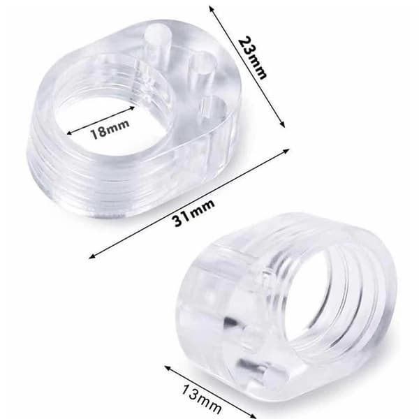 8x Dørstopper for håndtak - Transparent Transparent