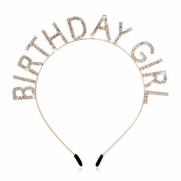 Födelsedagsflickans pannband Födelsedag Tiara för kvinnor Flickor Happy Birt