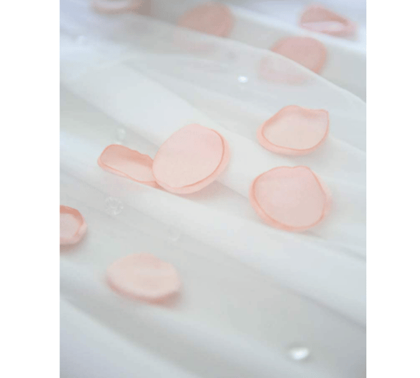 200 stykker simulerede rosenblade, røde kronblade, blomsterkurv