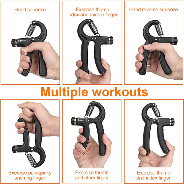 Håndgrep, 5-60 kg justerbart grep forarm håndled styrke