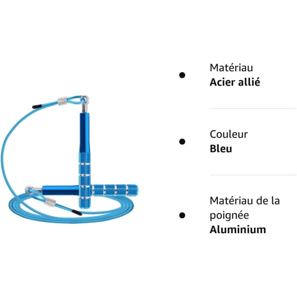 Hoppetau, høyhastighets hoppetau for treningssport (blå),