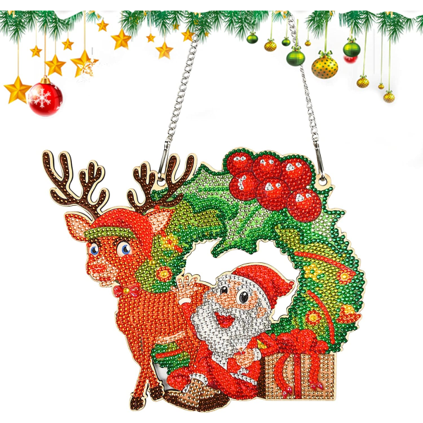 Diamantmålning, 5D Diamantmålningssats Jultomte, 5