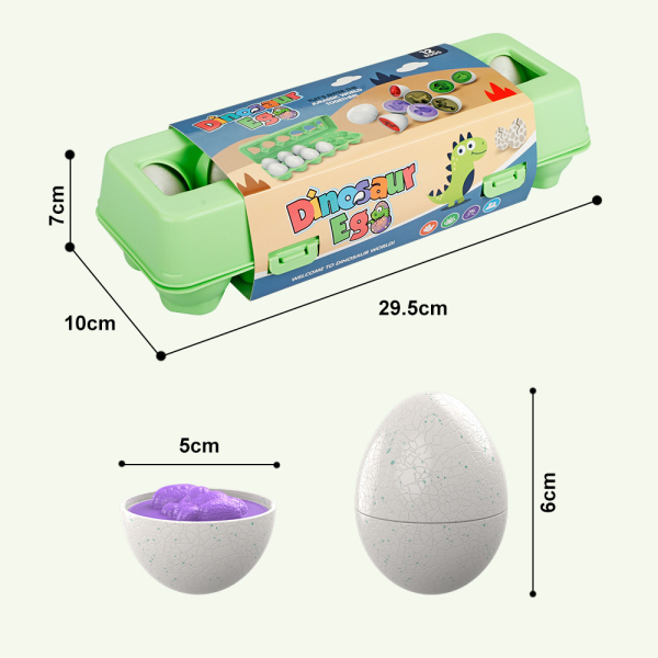 Matchende puslespill egg pedagogiske geometriske leker, 12 pakke farge S