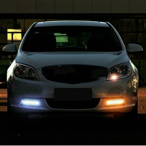 2 LED DRL-lys for bil, kjørelys, blinklys, tåkelys