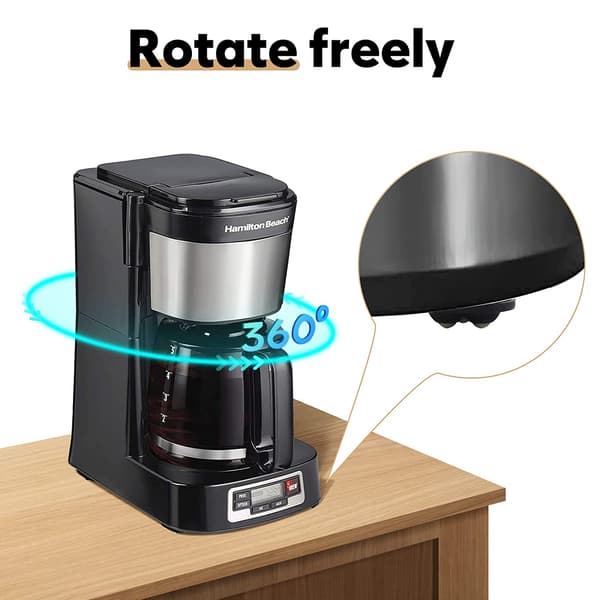 (4 stk., Triple, Sort) Selvklæbende Mini Caster Wheels, Appli