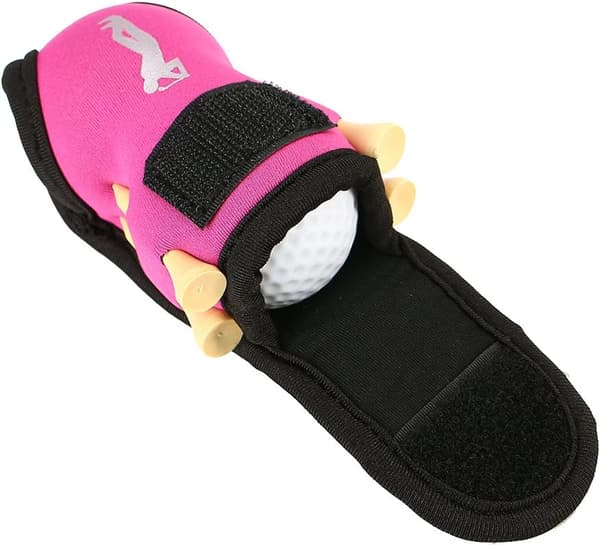 Rosa - Golfballdeksel, Golf Tee Bag, Drikkepose for Golfballer