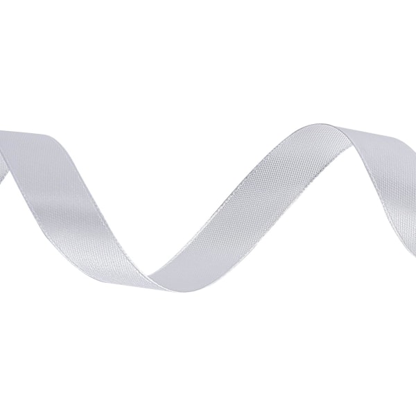 (Hvit) Satin Ribbon, White Double Face Polyester Satin Ribbon 20