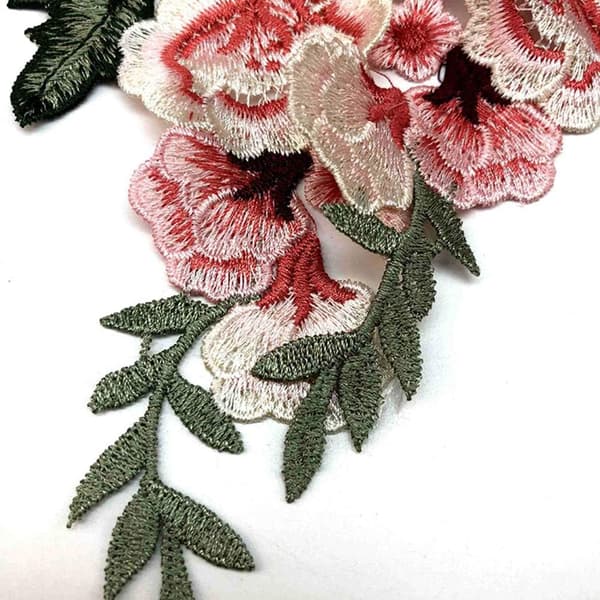 Applikation Sy-på Stryk-på Patch Blomma DIY Broderi Patch Blå P
