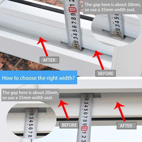 Vejrstrimler,  (Bredde 25mm) Transparent 16 Fod Lang, Silic