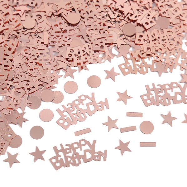 Happy Birthday Confetti 2400 Pakke + Stjerner - Bordpynt til