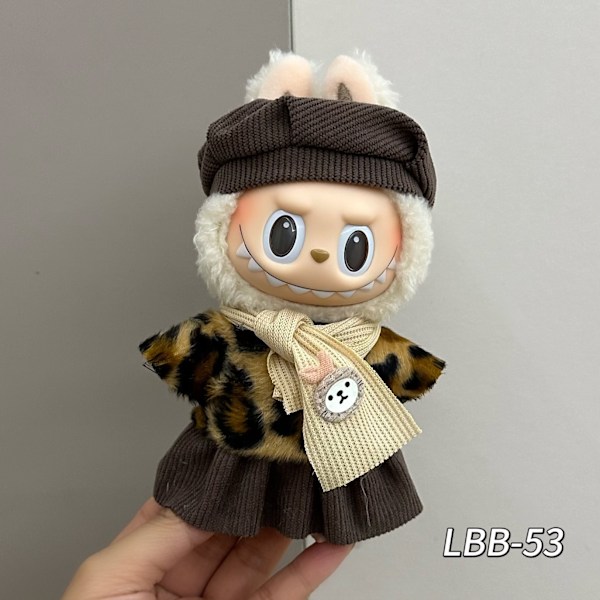 Labubu Tøjsæt Dukketilbehør til 15/17cm Labubu V2 V1 (LBB-53) (LBB-53)
