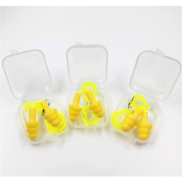 3 par gula öronproppar Anti Noise öronproppar för sömn Sova S