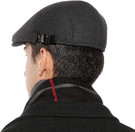 Flad Top Beret Justerbar Flad Top Hat Efterårskort - Solid Grå A