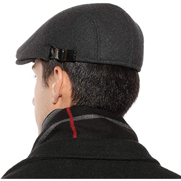Platt topp basker Justerbar platt topp hatt Höst kort - Solid grå A