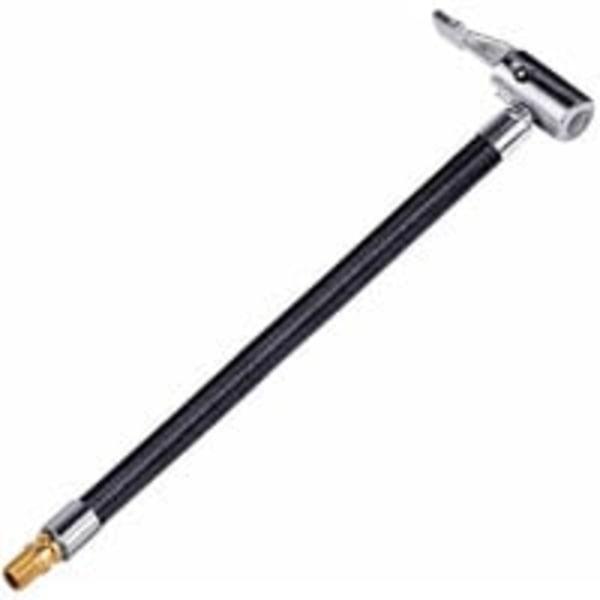 Cykel Motorcykel Bil Dæk Luft Inflator Slange Oppustelig Slange Slange Dæk Ventil Forbindelse Slange Forbindelse Luft Chuck Inflator Kompressor Pumpe Forlængerslange Adapter, Model: Sort 20cm Ikke-deflateret