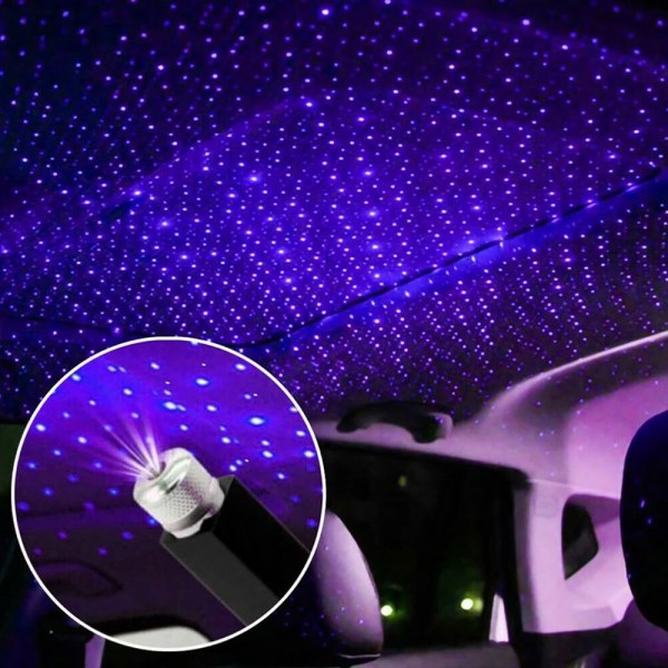 1 stk. USB Stjernelys Projektor, Automatisk Atmosfærisk Lys LED Ro
