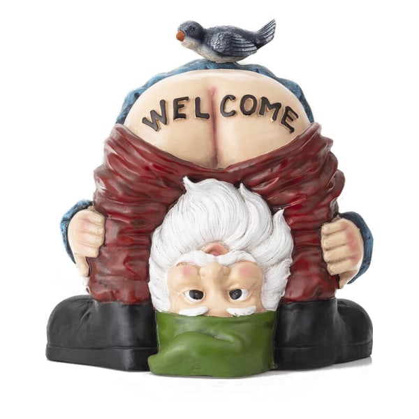 Roliga Buttock Byxor Off Gnomes Välkommen Trädgård Ornament Funn