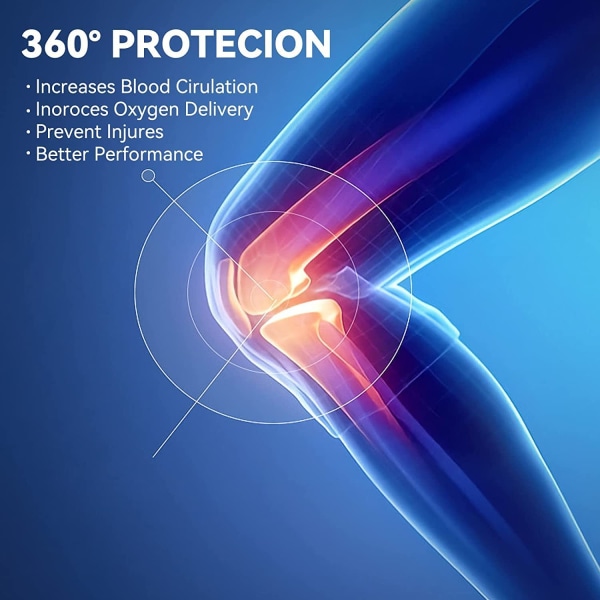 Knäskydd, L-2 stycken Justerbart Elastiskt Knäskydd, Patella- och Ligamentskydd, Sp