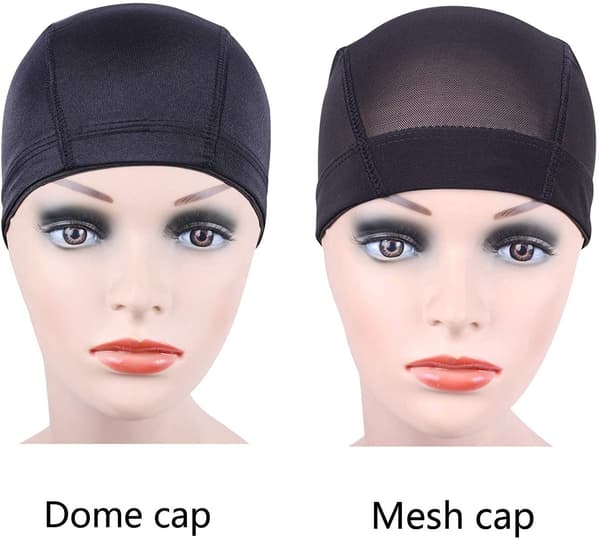 2 stk./parti Sort Mesh Hætte til Paryk Fremstilling Mesh Dome Paryk Hætte Stretc