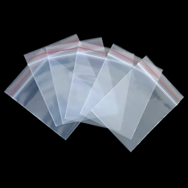 Pakkauksessa 100 uudelleenkäytettävää läpinäkyvää muovipussia, joissa  nepparikiinnitys - aa46 | Fyndiq