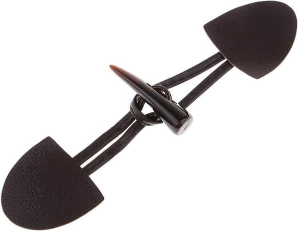 6 par læderknapper Horn Toggle Duffle-knapper til frakkekaffe