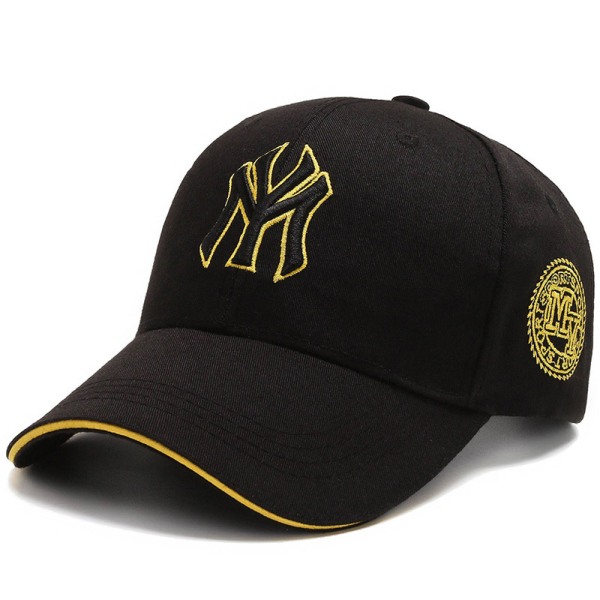 Musta keltainen kirjonta-säädettävä baseball-lippis golf-hattu moottoripyörä