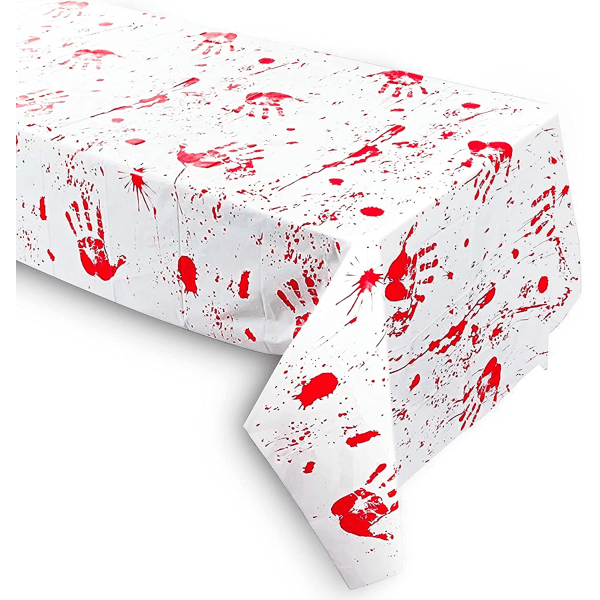 3PCS 109" x 52" Bloody Zombie Tablecover Tablecloth Halloween Par