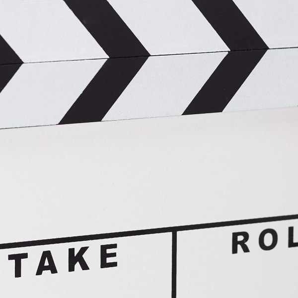 Relaxdays, White Movie Clapperboard Hollywood Movie Clapperboard