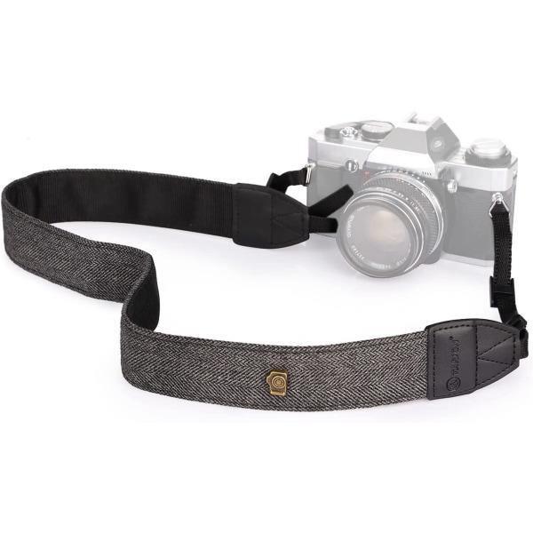 Kameraaxelrem med halsband Vintage bälte för alla DSLR-kameror Nikon