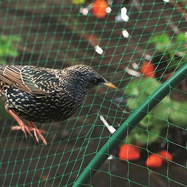 Fuglenet, 4x10m Grønt Have Net, Plante Net Beskyttelse Net, Beskytter Planter, Frugter, Blomster og Grøntsager, 15mm Hul