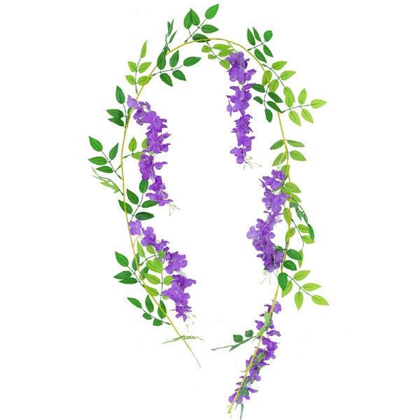 Lilla Blå-5 Deler Kunstig Wisteria Blomster Girlander, 5 Stykker